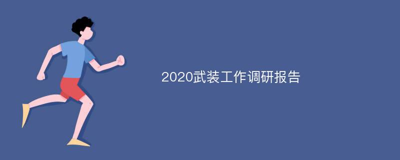 2020武装工作调研报告